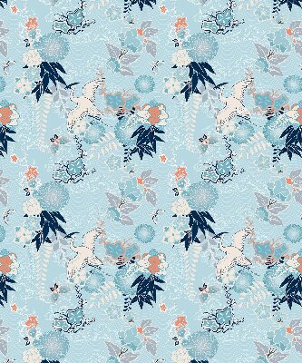 Fabric roller blind Blue nature