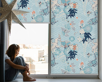 Fabric roller blind Blue nature