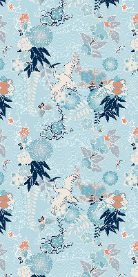 Fabric roller blind in blue nature