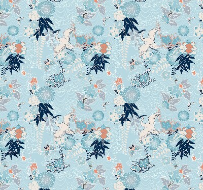 Fabric roller blind Blue nature