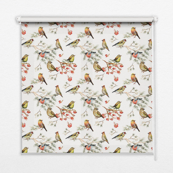 Modern roller blind Birds on the branches