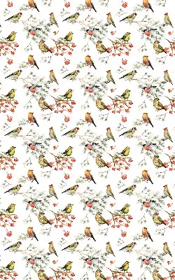 Modern roller blind with a birds on the branches pattern