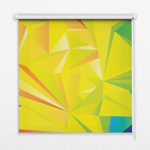 Modern roller blind Colorful origami pattern