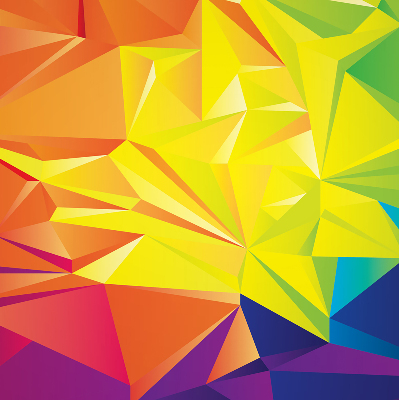 Roller blind modern colorful origami pattern