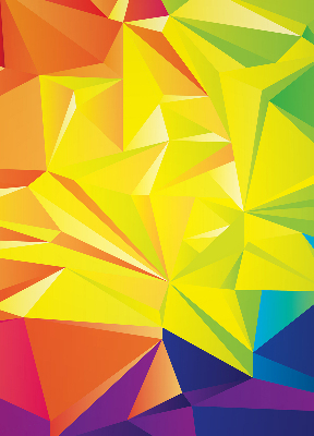 Modern roller blind Colorful origami pattern