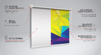 Modern roller blind Colorful origami pattern