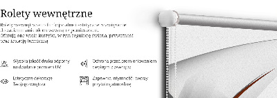 Roller blind for large window Orange line pattern