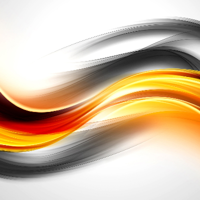 Fabric roller blind Orange waves