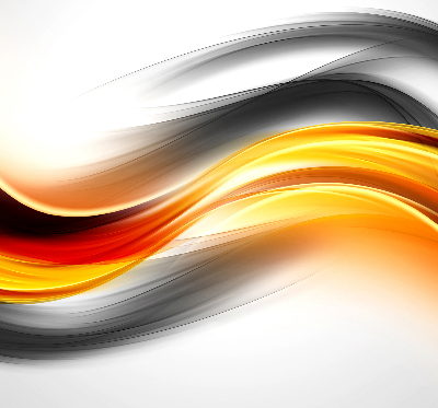 Fabric roller blind Orange waves