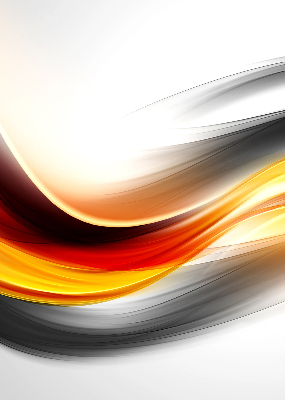 Fabric roller blind Orange waves