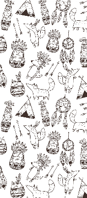 Fabric roller blind Drawn pictures
