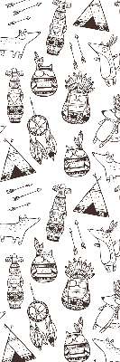 Fabric roller blind Drawn pictures