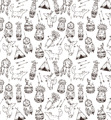 Fabric roller blind Drawn pictures