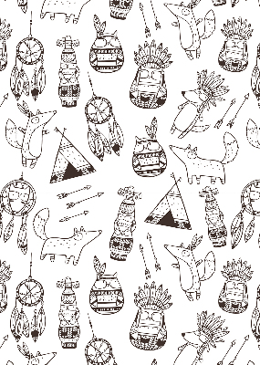 Fabric roller blind Drawn pictures