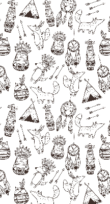 Fabric roller blind Drawn pictures