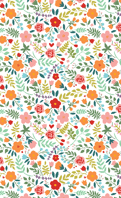 Fabric roller blind Painted flowers