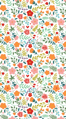 Fabric roller blind Painted flowers