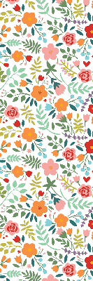 Fabric roller blind Painted flowers