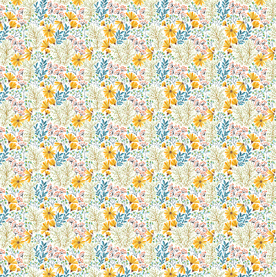 Roller blind for large window Flowers