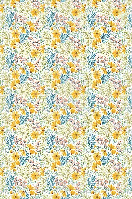 Roller blind for large window with floral pattern