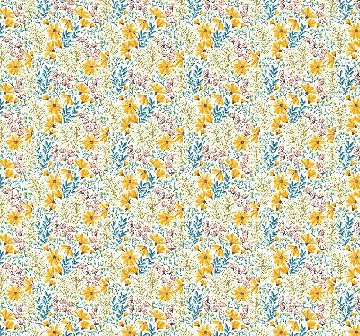 Roller blind for large window Flowers