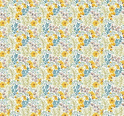 Roller blind for large window with floral pattern
