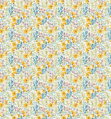 Roller blind for large window Flowers