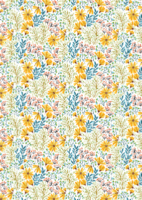 Roller blind for large window Flowers