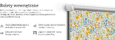 Roller blind for large window Flowers