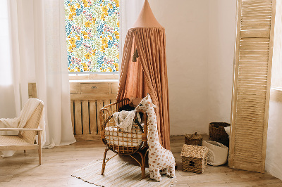 Roller blind for large window Flowers