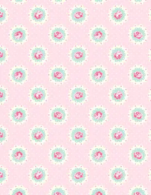 Fabric roller blind with roses pattern