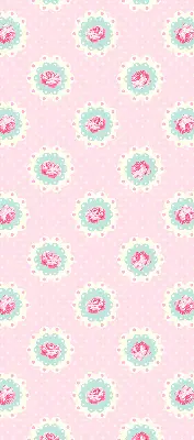 Fabric roller blind with roses pattern