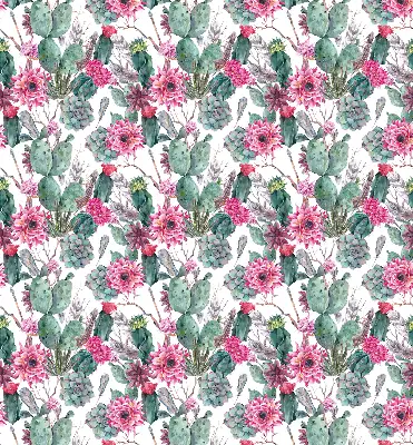Roller blind modern cactus flower design