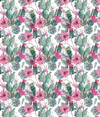 Roller blind modern cactus flower design