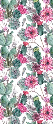 Roller blind modern cactus flower design