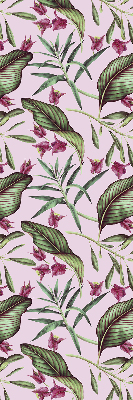 Fabric roller blind Tropical leaves