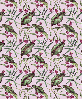 Fabric roller blind Tropical leaves