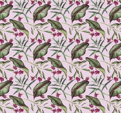 Fabric roller blind Tropical leaves