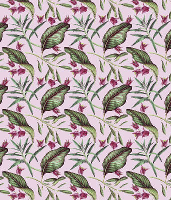 Fabric roller blind Tropical leaves