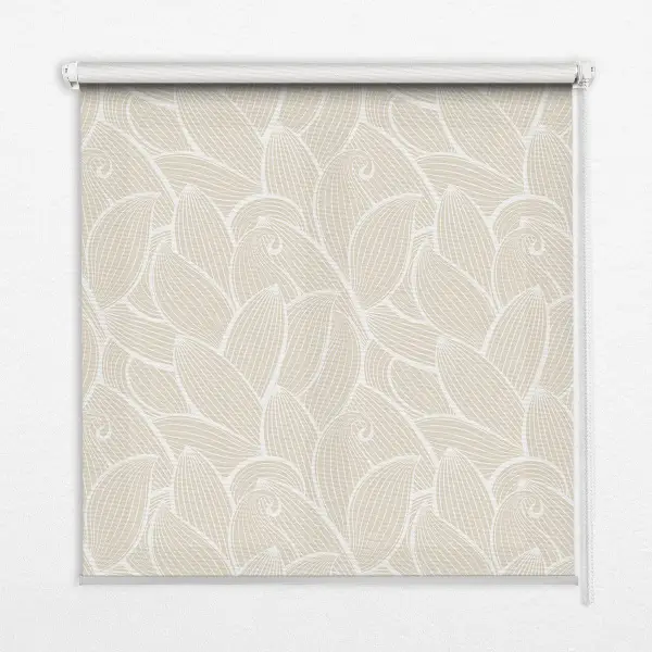 Roller blind modern leaves pattern