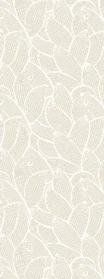 Roller blind modern leaves pattern