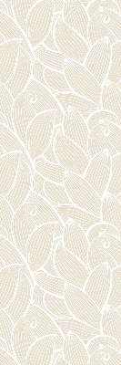 Roller blind modern leaves pattern