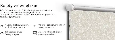 Roller blind modern leaves pattern