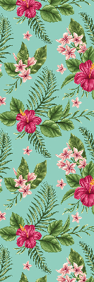 Roller blind for large window Exotic plants