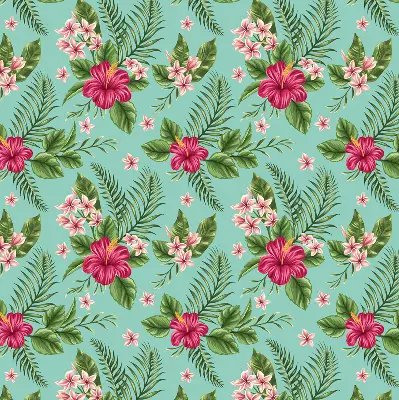Roller blind for large windows exotic plants print