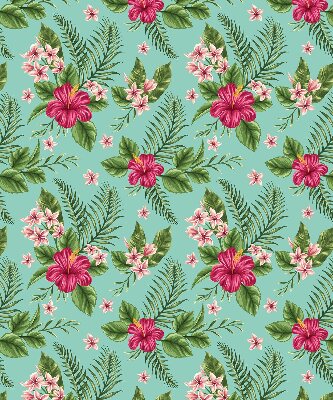 Roller blind for large window Exotic plants