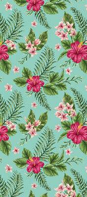Roller blind for large window Exotic plants