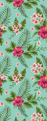 Roller blind for large window Exotic plants