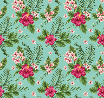Roller blind for large window Exotic plants