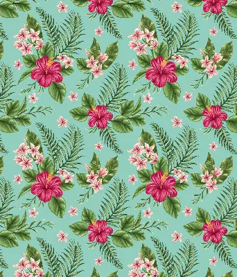 Roller blind for large windows exotic plants print